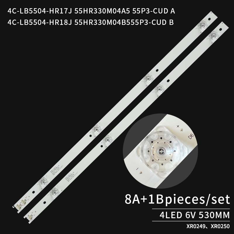 LED TV Backlight strips 55HR330M04A5 V4 55P3-CUD A 4C-LB5504-HR15J 4C-LB5504-HR16 L55P3CUS 55BC7600 for 55A950C