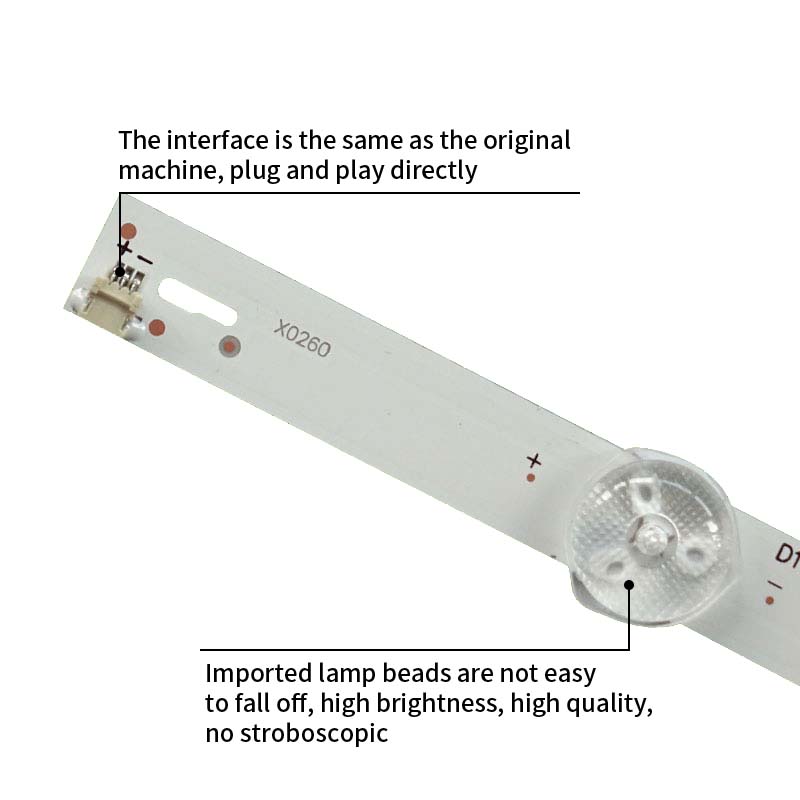 LED TV Backlight strips 4708-K550WD-A2113N01 K550WDC1 A2 471R1P79 for 55PUF6092