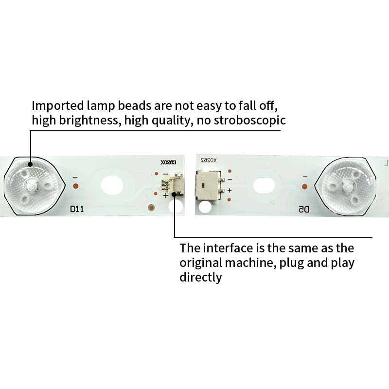 LED TV Backlight strips GJ-DLEDII P5-480-D611-V6-R/L for LE48A33S 48E5CHR LE48D1452 LE48D1452/20 48PFG5100 48PFG5000 EVTLBM480P1101-T-1. 2