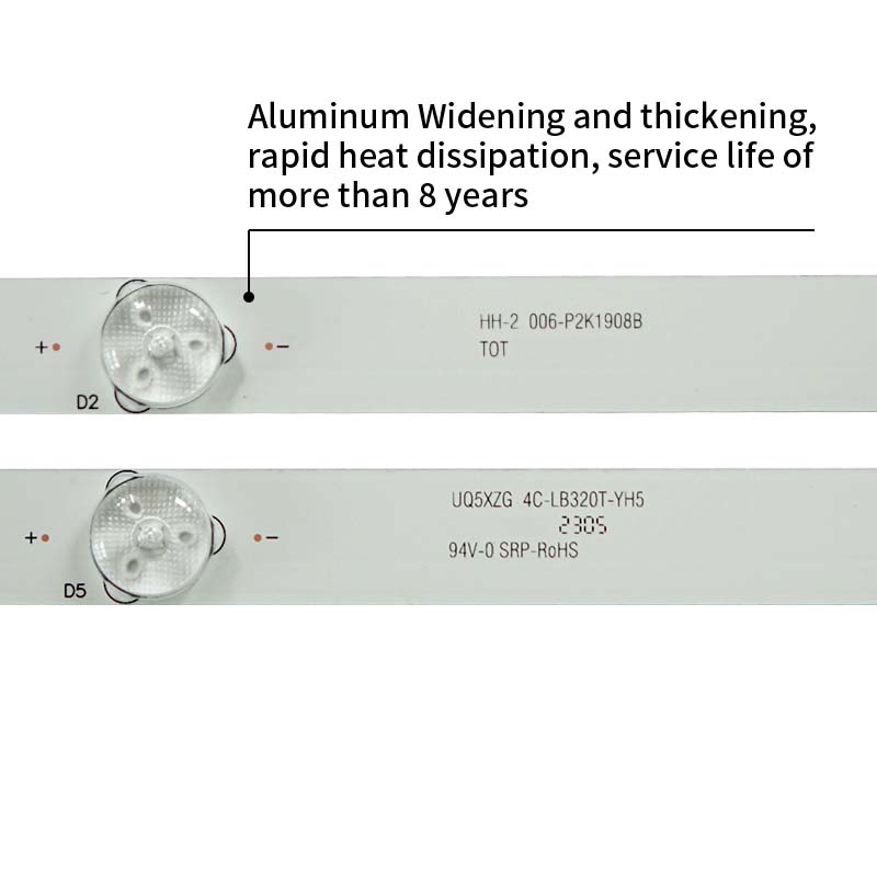 LED TV Backlight strips TOT 32B2500B-3X7 4C-LB320T-YH5 YH6 YH7 006-P2K1908B 32HR331M08A LEKT32B2610 T32ED13DU-01B for 32L2308C LVW320CSDO E10 V1