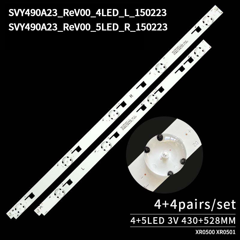 LED TV Backlight strips SVY490A23 ReV00 4LED L/R 150223 for KD-49XD7005 KD-49XD7066 LC490EQY 49X8000C