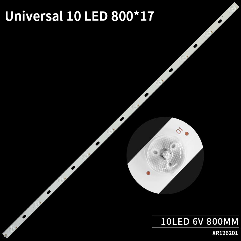 LED TV Backlight strips universal 10 LED 800*17 convex round mirror suitable for Tv Replacement