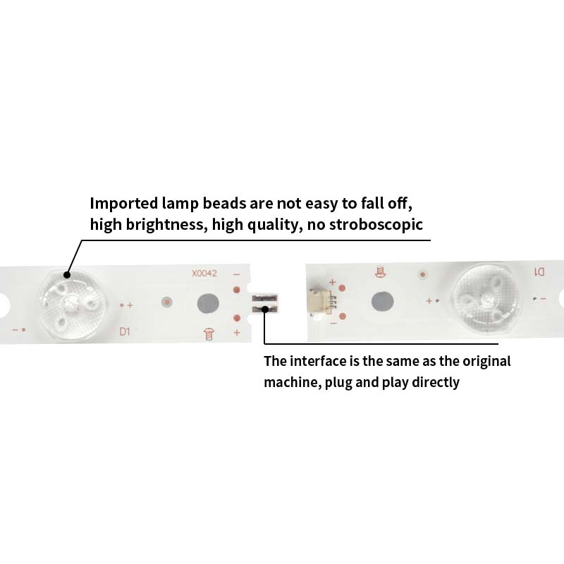 LED TV Backlight strips CL-2K15-D2P5-500-D612-V1 CEJJ-LB500Z-12S1P-M2835-W for DS-D5150UC 50PFT4509/12