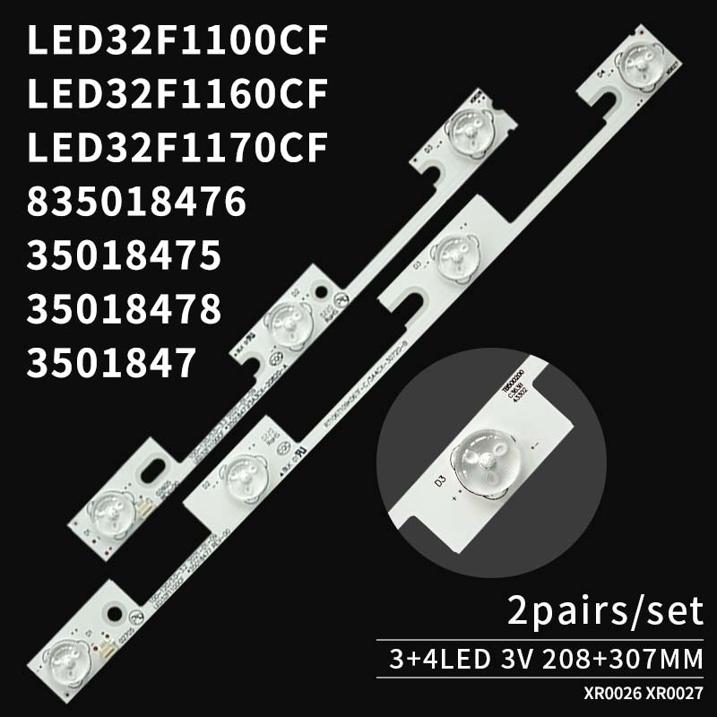 LED TV Backlight strips LED32F1100CF 35018477 for LED32G100 LED32H35C 2+2 pcs/set