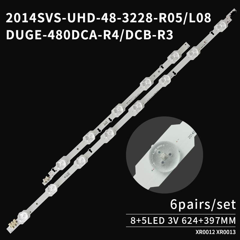 LED TV Backlight strips 2014SVS_UHD_48_3228_L08/R05_REV1.1_140224 for UA48HU5908J UA48HU5920J