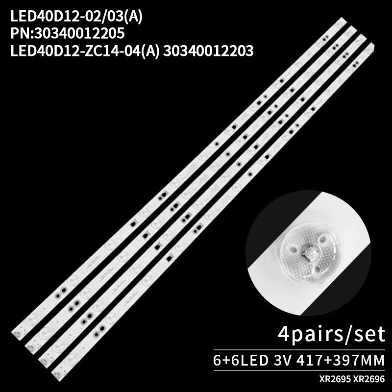 LED TV Backlight strips LED40D12-02/03(A) PN:30340012205 LED40D12-ZC14-04(A) 30340012203 for LE40B3000W