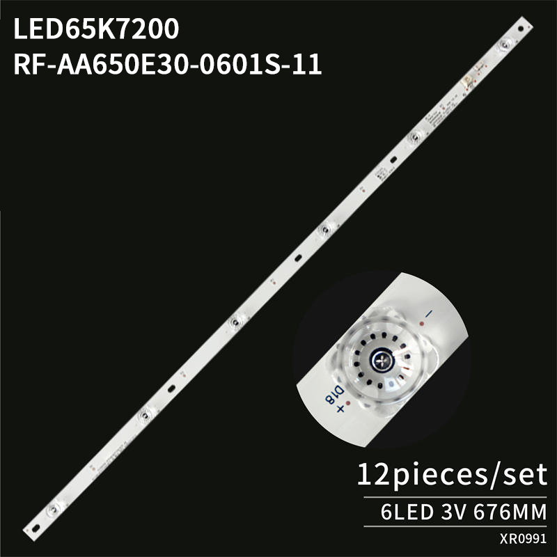 LED TV Backlight strips RF-AA650E30-0601S-11 LED65K7200 LED Strip for LED65K7200 LED65X7 LED65GM1 12pcs/set TV Backlight Strip