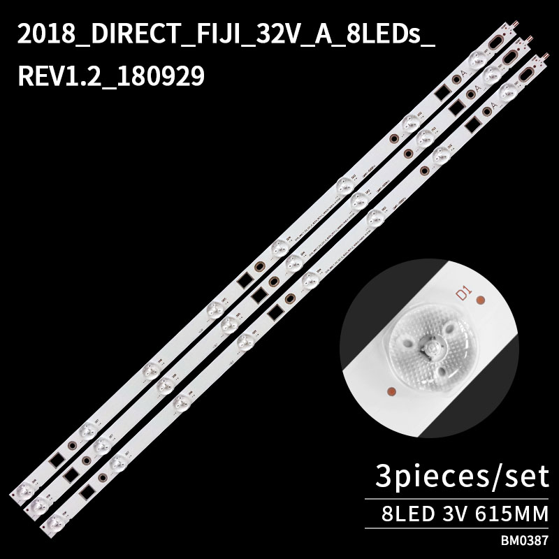 LED TV Backlight Strip 2018_DIRECT_FIJI_32V_A/B_8LEDs_REV1.2_180929 for 32inch KDL-32RD303 32R303C 32R305B 3pieces/set