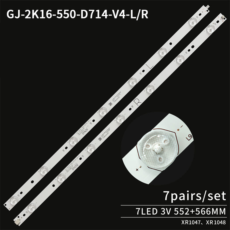 LED TV Backlight strips 55 inch GJ-2K16-550-D714-V4-L R for KD-55X6000D 55PFF5701 55PUS6501