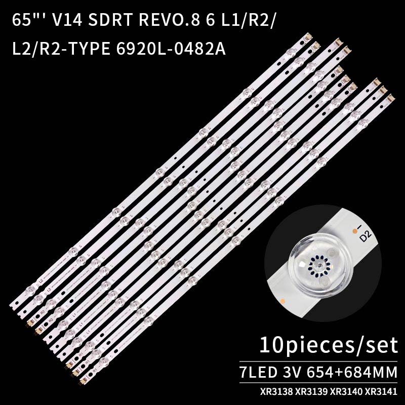 LED TV Backlight strips 65 V14 SDRT REV0.8 6 L1-TYPE 6920L-0482A for 65Lb730V 65GB7200-CA 65LY390C-CA