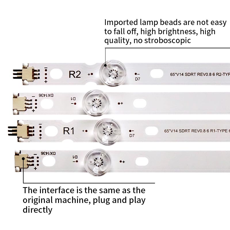 LED TV Backlight strips 65 V14 SDRT REV0.8 6 L1-TYPE 6920L-0482A for 65Lb730V 65GB7200-CA 65LY390C-CA