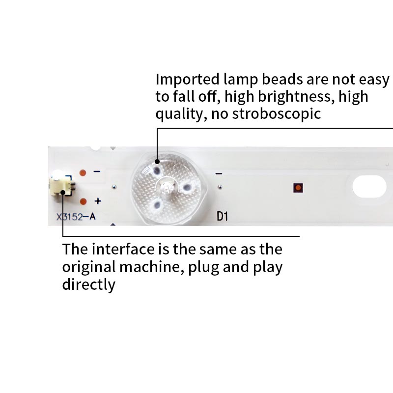 LED TV Backlight strips 3BL-T8104102-003B 671-400E1-21401 for F40PB5000A 40D3505 40DR3505