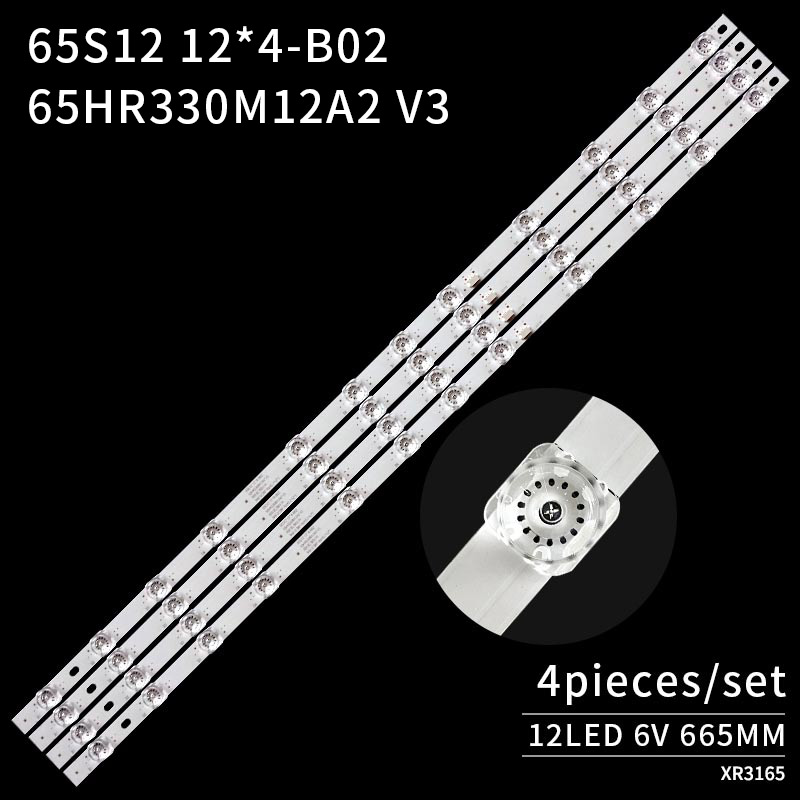 LED TV Backlight strips 65HR330M12A2 V3 65S12 12*4-B02 for 65V8E 65S365C 65P635 65P735 65P725