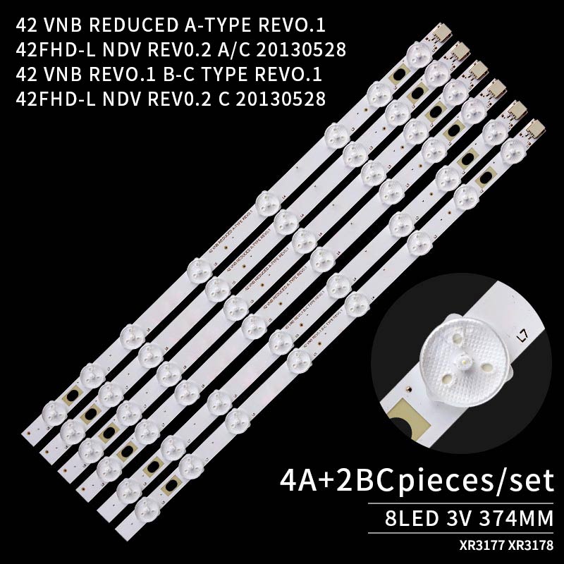 LED TV Backlight strips 42 VNB REDUCED A-TYPE REV0.1 42FHD L NDV REV 0.2 A 20130528 for 42FA5000 42FA8000