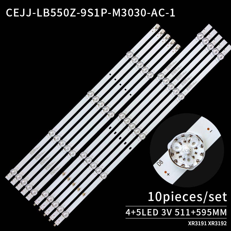 LED TV Backlight strips CEJJ-LB550Z-9S1P-M3030-AC-1 for 55PUG6654/78 55PUF7294/T3