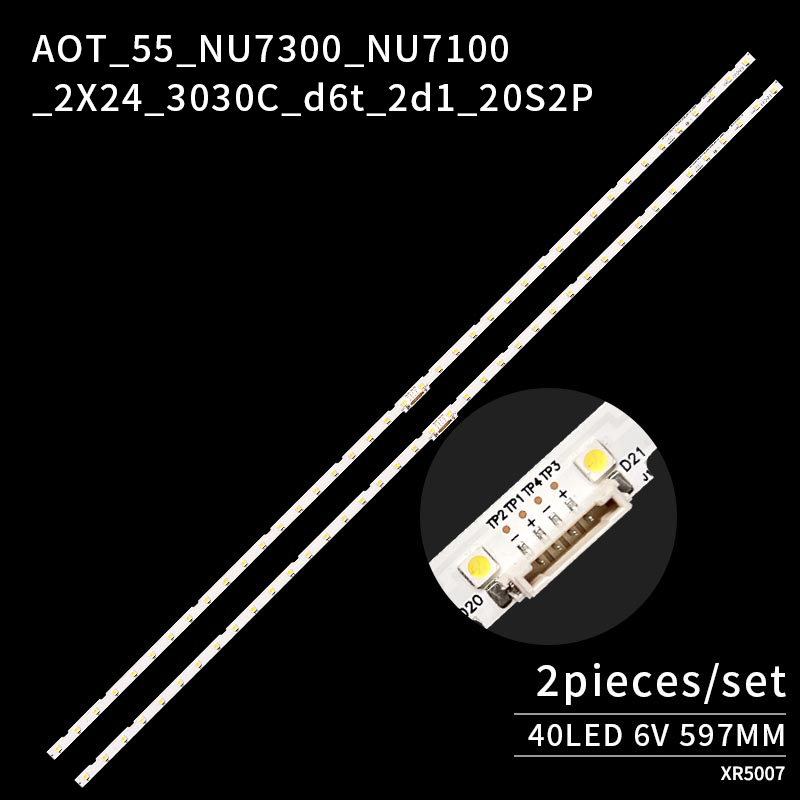 LED TV Backlight strips AOT_55_NU7100_2X40_3030C_D6T_2D1_20S2P REV.5 for UE55N5500AU UE55N5510AU UE55N5540AU UE55N5570AU UE55NU6025K