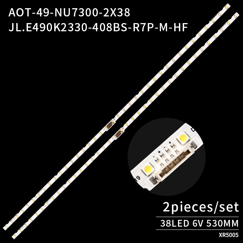 LED TV Backlight strips AOT-49-NU7300-2X28 JL.E490K2330-408BS-R7P-M-HF for UE49NU7120 UE49NU7670 49NU7300