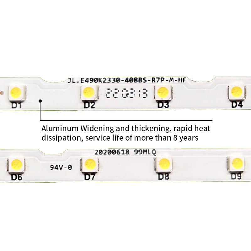 LED TV Backlight strips AOT-49-NU7300-2X28 JL.E490K2330-408BS-R7P-M-HF for UE49NU7120 UE49NU7670 49NU7300