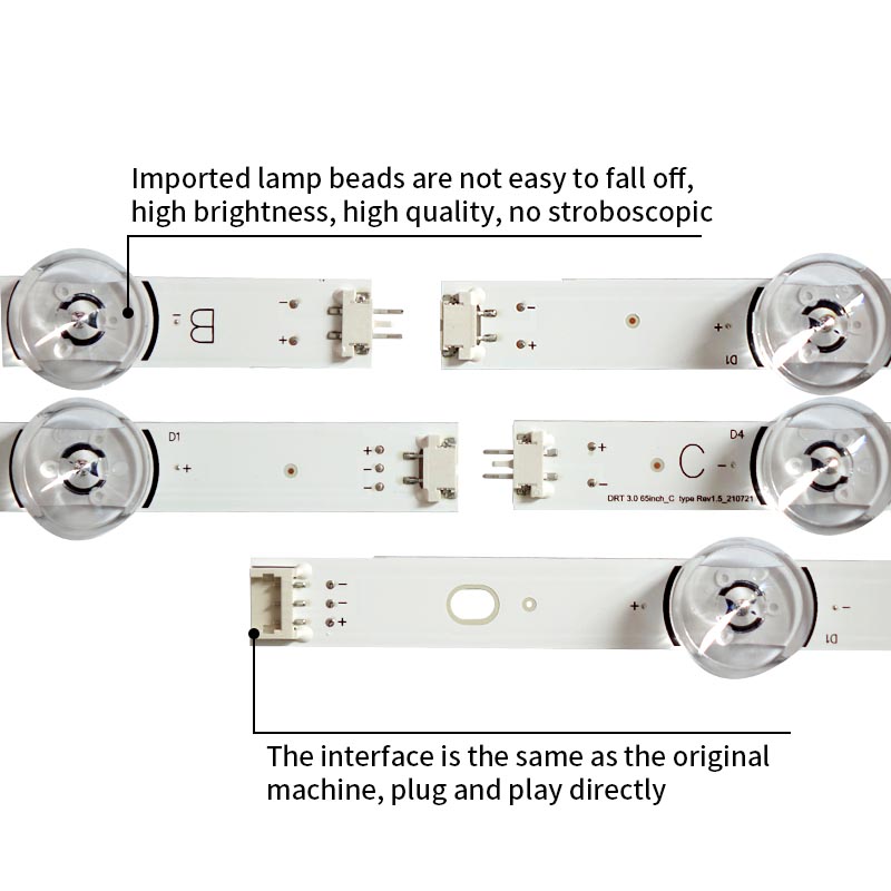 LED TV Backlight strips DRT 3.0 65inch A Rev1.5 210721 for 65LB5830 65GB6310 LC650DUF-FGA2A1