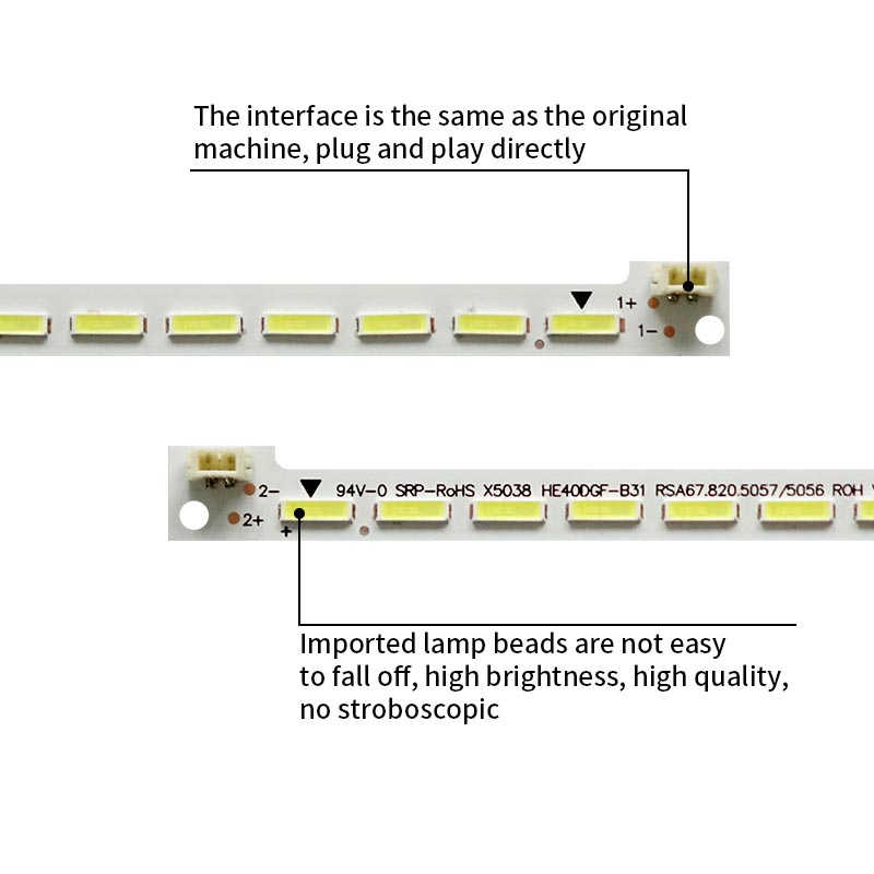 LED TV Backlight strips HE400GF-B31 RSAG7.820.5057/5056 ROH VER.B  AL02 E24B209 APC for LED40K170JD LED40K160JD LED40K360JD