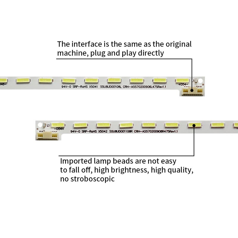 LED TV Backlight strips 55U8UD00108L CRH-A5570200906L475Rev1.1 2700DDST22-1C49B-EA3 7710-655000-L030 for 55E710U