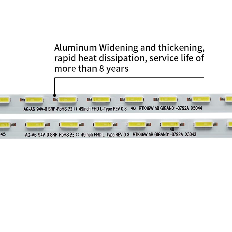 LED TV Backlight strips RTK46W hB GIGAN01-0792A 49inch FHD L-Type REV 0.3 for 49LF5400
