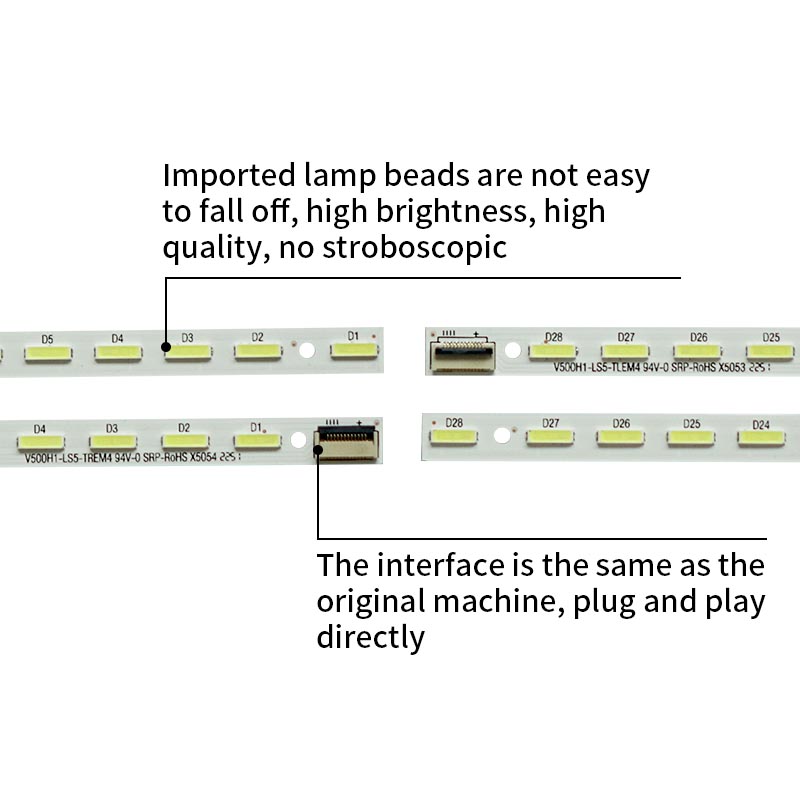 LED TV Backlight strips V500H1-LS5-TLEM4 for LED50R5100DE LED50K11A LED50E510DE 50R6100DE LED50M6180