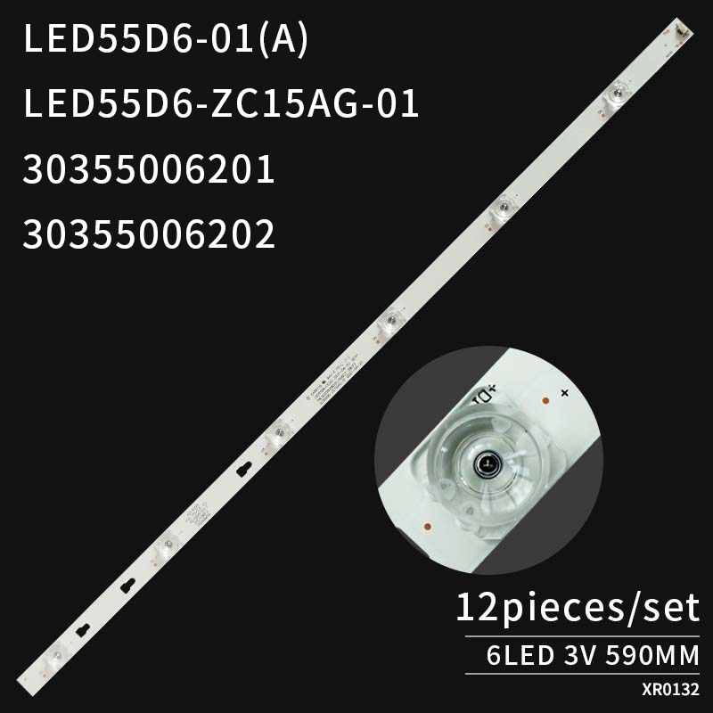 LED TV Backlight strips LED55D6-01 30355006201 for LQ55H31 Q55X31J G55C F55C LQ55AL88M81