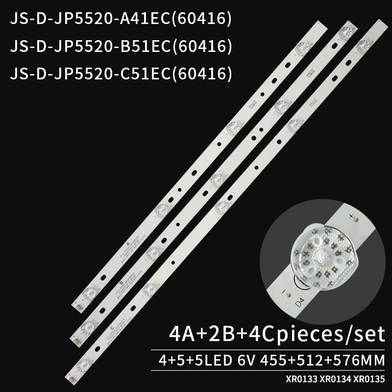 LED TV Backlight strips JS-D-JP5520-A41EC B51EC C51EC MS-L0956 for AKTV551