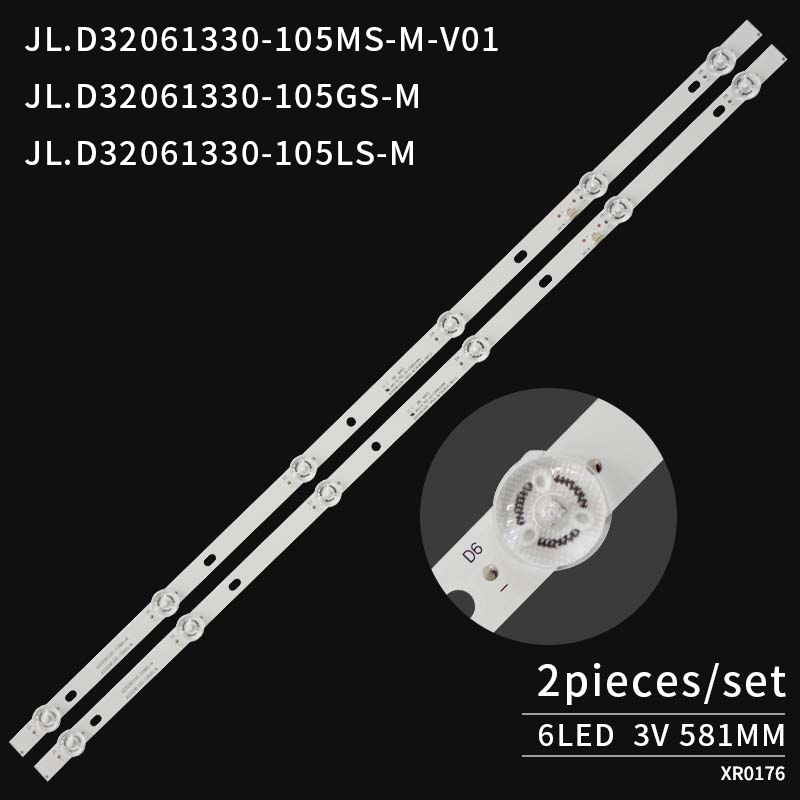 LED TV Backlight strips JL.D32061330-105LS-M GZJD-32D6-OD35-2*6 MS-L2168 V2 for L3210 AP-32P