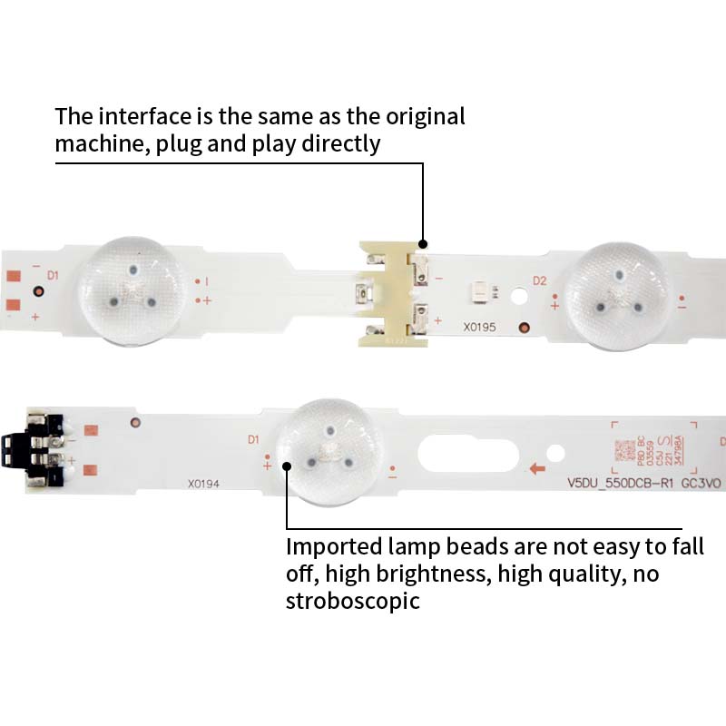 LED TV Backlight strips V5DU-550DCB-R1 S_5U75_55_FL_R6_REV1.5_150514_LM41-00136A for UE55JU6000U UE55JU6400K