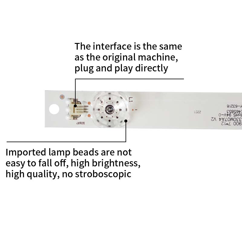 LED TV Backlight strips 65D2900 7*12 65HR330M07A4 V2 TOT 65 D2900 4C-LB6507-HR01J for 65A730U 65D2900