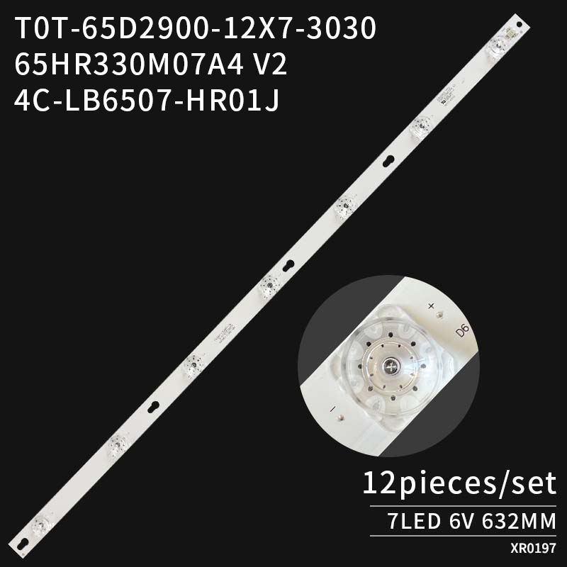 LED TV Backlight strips 65D2900 7*12 65HR330M07A4 V2 TOT 65 D2900 4C-LB6507-HR01J for 65A730U 65D2900
