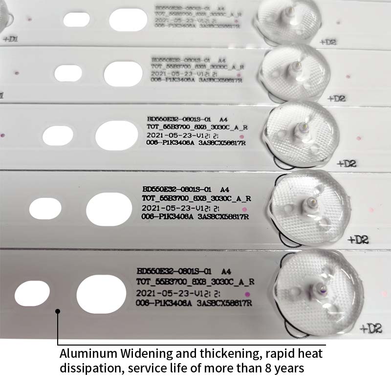 LED TV Backlight strips TOT_55B3700_8X8_3030C_A_R BD550E32-0801S-01 A4 for B55A380