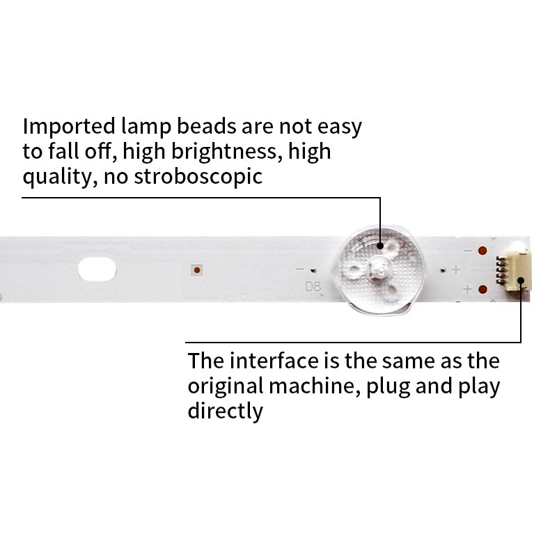 LED TV Backlight strips HK50D08-ZC22AG-11 8S1P 303HK500040 for 50CE5535H3