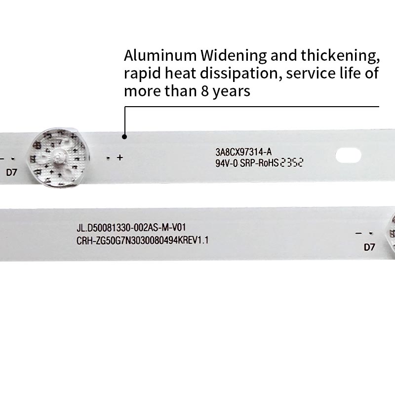 LED TV Backlight strips CRH-BX50G5SP3030080498TREV1.0 JL.D50081330-002AS-M-V01 for U50H7N PTV50G71AGBL