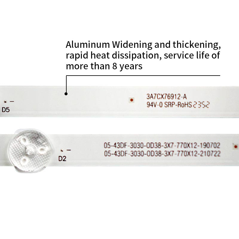 LED TV Backlight strips 05-43DF-3030-OD38-3X7-770X12-210722 for 43S605BFS