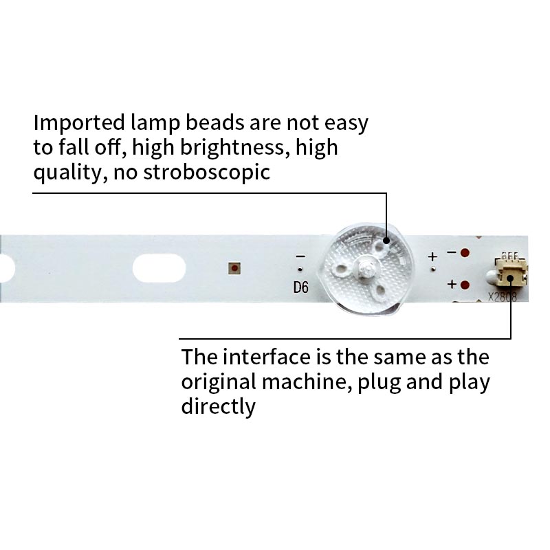LED TV Backlight strips MS-L1759 V2 CY-65D15M-3030-36V-300mA for TX43FX550E TX43GX550E