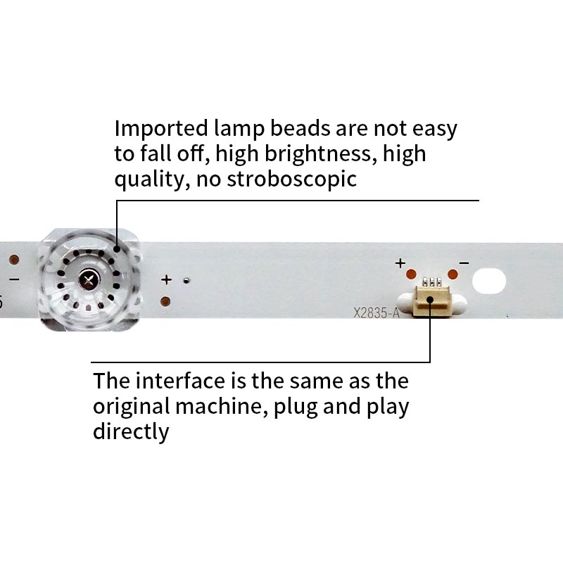 LED TV Backlight strips ZN-32SM06C-2 90112 V3.0-OH 6LED 3V 519MM 2pcs/set for TV Replacement