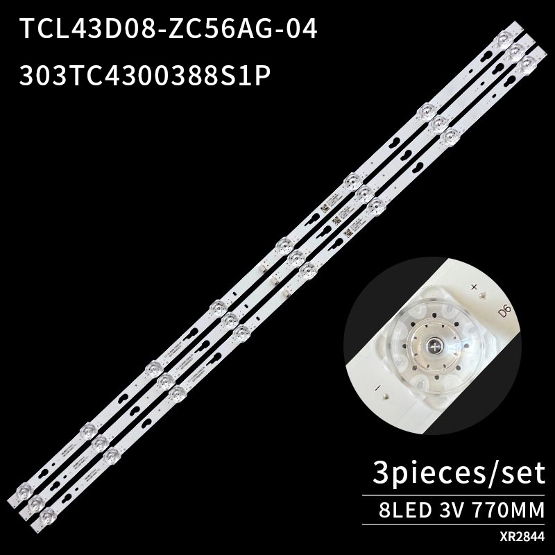 LED TV Backlight strips TCL43D08-ZC56AG-04 303TC430038 8S1P for L43M5-EC ATV-43UHD