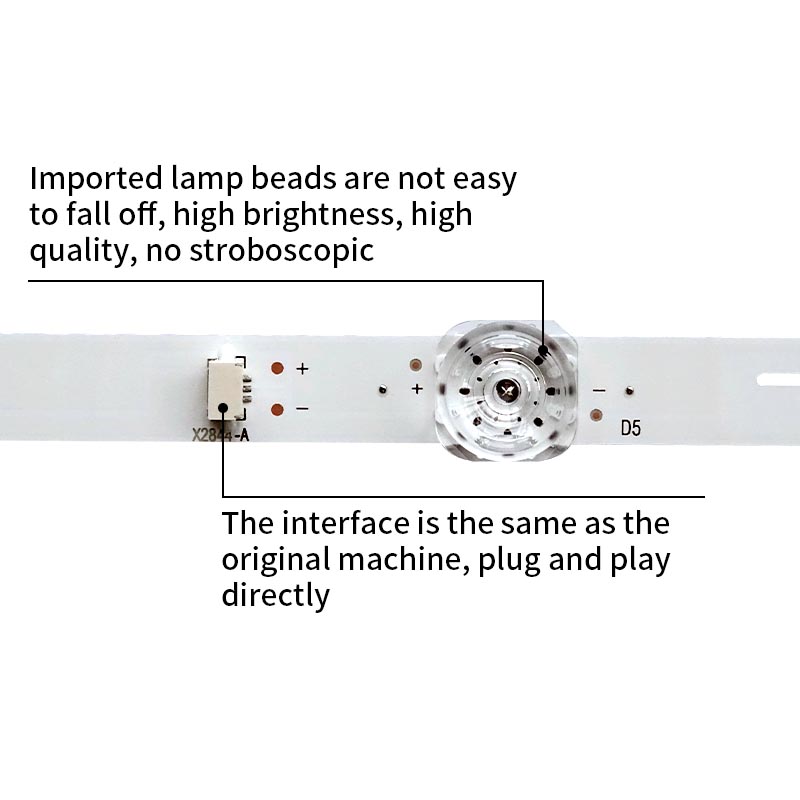 LED TV Backlight strips TCL43D08-ZC56AG-04 303TC430038 8S1P for L43M5-EC ATV-43UHD