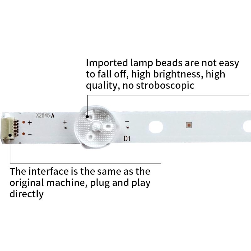 LED TV Backlight strips SVH580A01_5LED_REV06_20200512 for LED58EC320 LED58EC320A