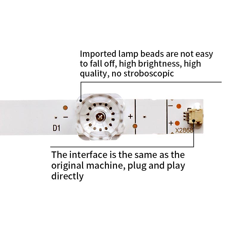 LED TV Backlight strips CRH-BX55V1U513030T04128CL-REV1.1 HD550V1U51-T0L4 T0L2B1 for H55B7100 H55B7300UK