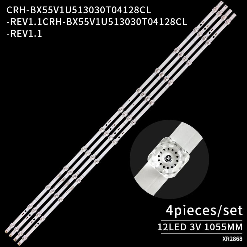 LED TV Backlight strips CRH-BX55V1U513030T04128CL-REV1.1 HD550V1U51-T0L4 T0L2B1 for H55B7100 H55B7300UK
