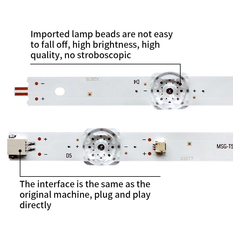 LED TV Backlight strips MSG-T500-303018774-09 MSG-T500-F1-3030-026-09 1.3.10700000229 for AK50H1485