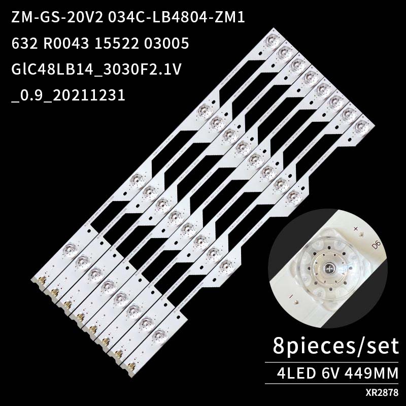LED TV Backlight strips GlC48LB14_3030F2.1V_0.9_20211231 4C-LB4804-ZM1 for 48P1CFS