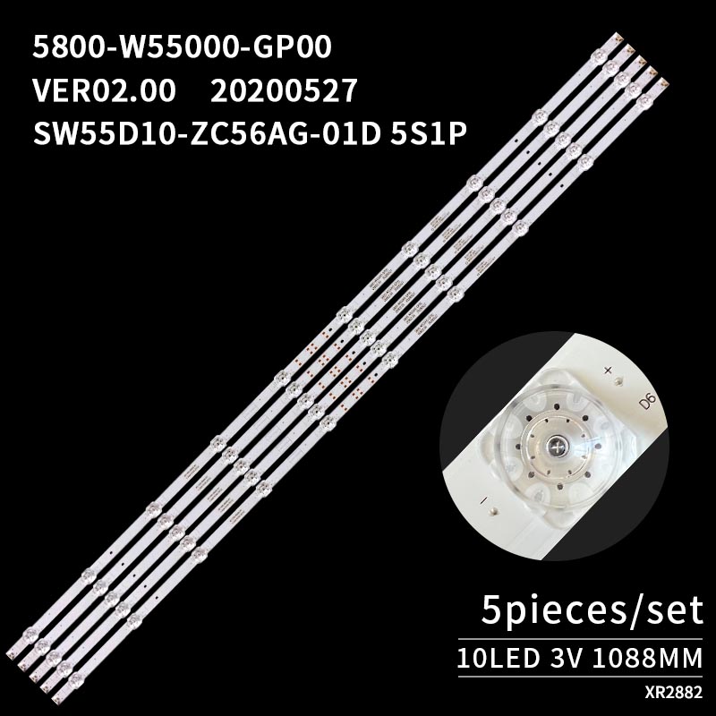 LED TV Backlight strips 5800-W55000-OP00 SW55D10-ZC56AG-01D 5S1P VER02.00 20200527 for 55A20