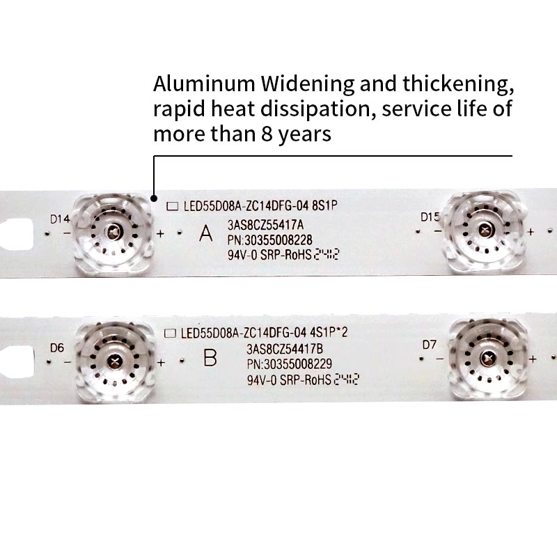 LED TV Backlight strips LED55D08A-ZC14DFG-04 30355008228 for LS55H610N F55Y LED55D8D-01