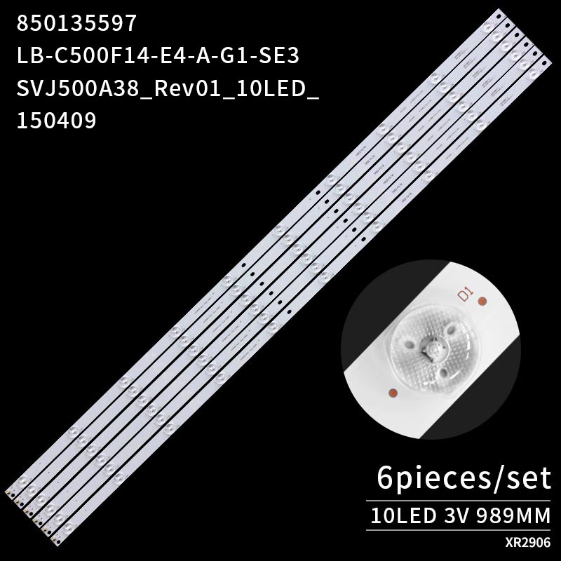 LED TV Backlight strips LB-C500F14-E4-A-G1-SE3 SVJ500A38_Rev01_10LED_150409 for LE50A6R9A LED50D72I