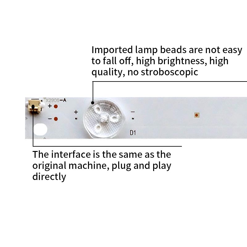 LED TV Backlight strips LB-C500F14-E4-A-G1-SE3 SVJ500A38_Rev01_10LED_150409 for LE50A6R9A LED50D72I